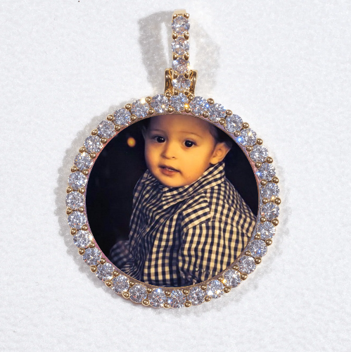 3D CIRCLE CUSTOM PICTURE PENDANT SMALL SIZE