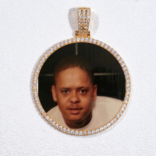 MEDIUM 3D CIRCLE CUSTOM PICTURE PENDANT