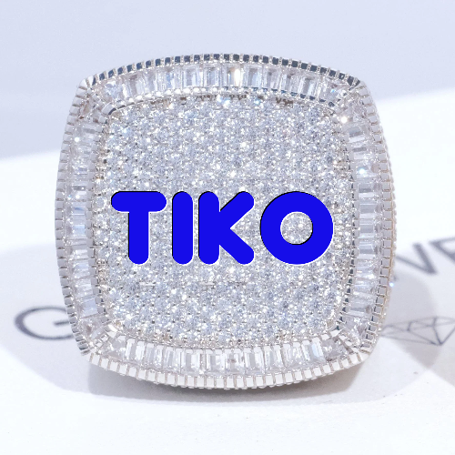 CUSTOM LETTER 3D ICED RING