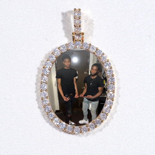 3D Oval Custom Picture Pendant