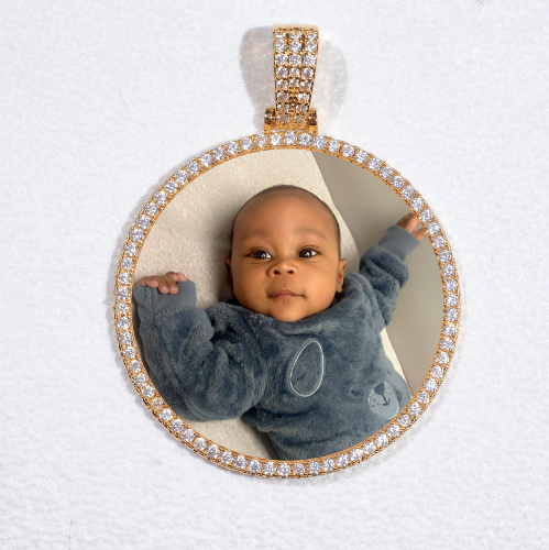 MEDIUM 3D CIRCLE CUSTOM PICTURE PENDANT