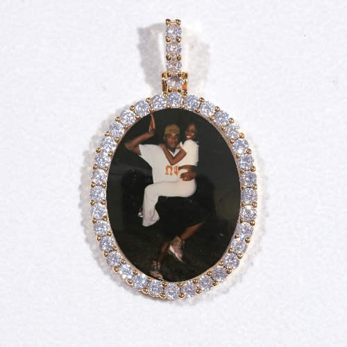 3D Oval Custom Picture Pendant