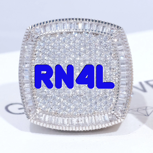 CUSTOM LETTER 3D ICED RING
