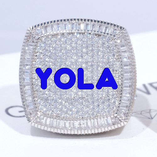 CUSTOM LETTER 3D ICED RING