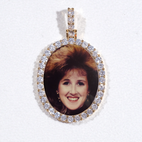 3D Oval Custom Picture Pendant