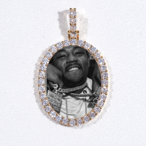 3D Oval Custom Picture Pendant