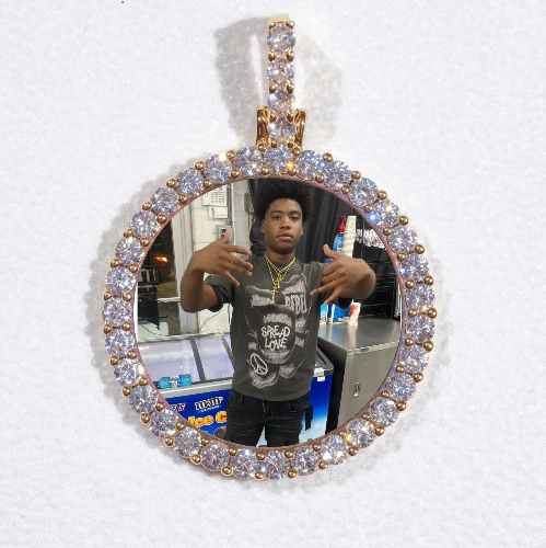 3D CIRCLE CUSTOM PICTURE PENDANT SMALL SIZE