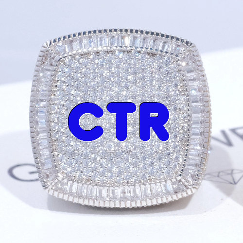 CUSTOM LETTER 3D ICED RING