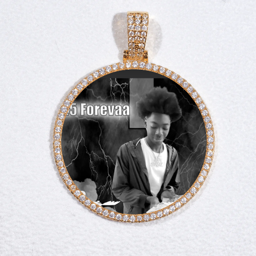 MEDIUM 3D CIRCLE CUSTOM PICTURE PENDANT