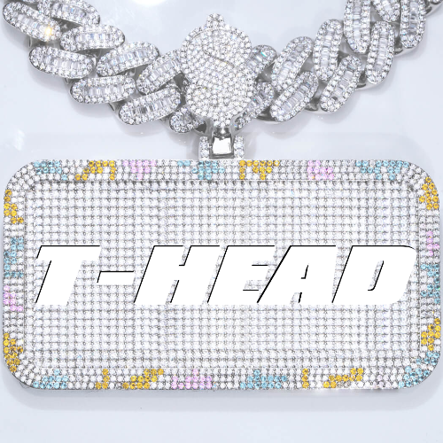 CUSTOM LETTER NECKLACE 3D COLORFUL SQUARE