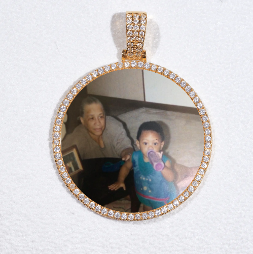 MEDIUM 3D CIRCLE CUSTOM PICTURE PENDANT