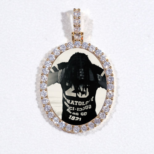 3D Oval Custom Picture Pendant