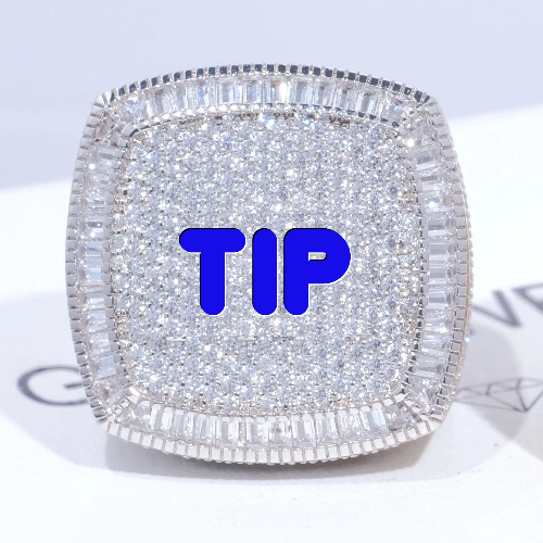CUSTOM LETTER 3D ICED RING