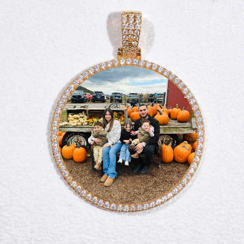 MEDIUM 3D CIRCLE CUSTOM PICTURE PENDANT