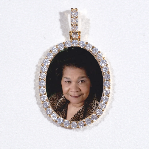 3D Oval Custom Picture Pendant