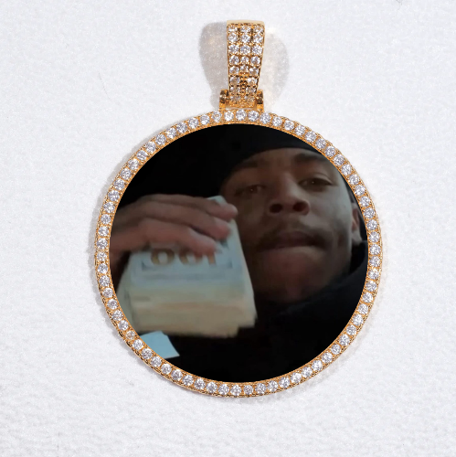 MEDIUM 3D CIRCLE CUSTOM PICTURE PENDANT