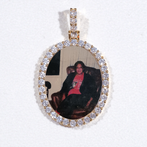 3D Oval Custom Picture Pendant