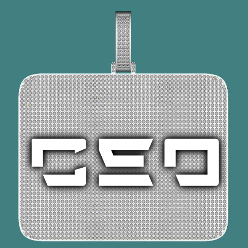 CUSTOM LETTER NECKLACE 3D BIG SQUARE
