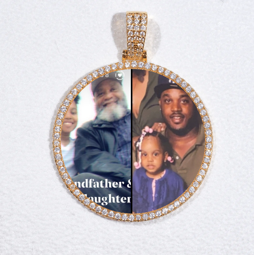 MEDIUM 3D CIRCLE CUSTOM PICTURE PENDANT