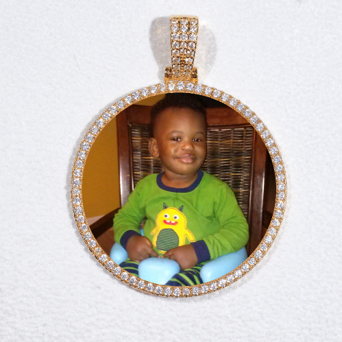 MEDIUM 3D CIRCLE CUSTOM PICTURE PENDANT