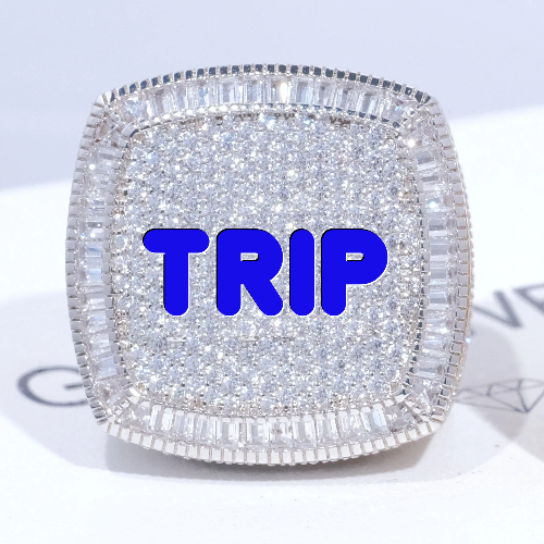 CUSTOM LETTER 3D ICED RING