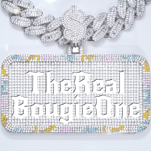 CUSTOM LETTER NECKLACE 3D COLORFUL SQUARE