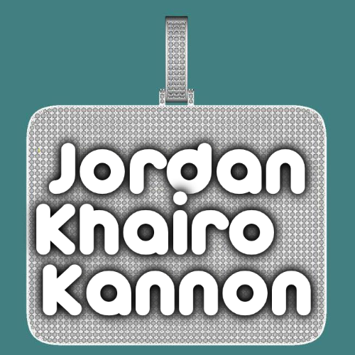 CUSTOM LETTER NECKLACE 3D BIG SQUARE