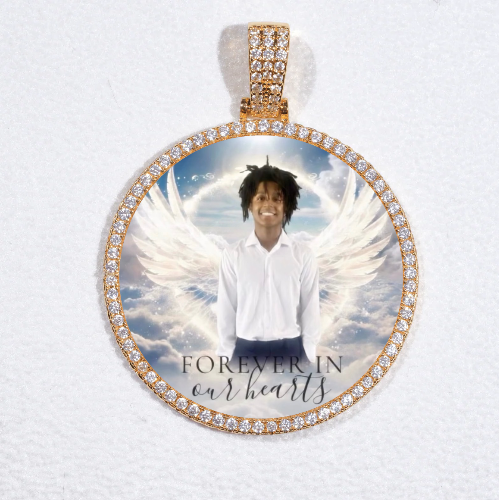 MEDIUM 3D CIRCLE CUSTOM PICTURE PENDANT