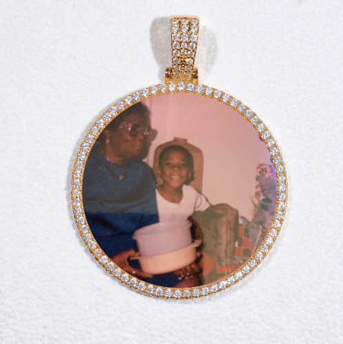 MEDIUM 3D CIRCLE CUSTOM PICTURE PENDANT