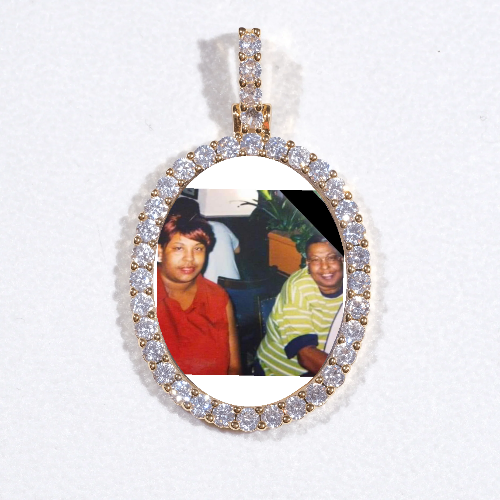 3D Oval Custom Picture Pendant