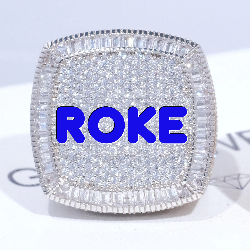 CUSTOM LETTER 3D ICED RING