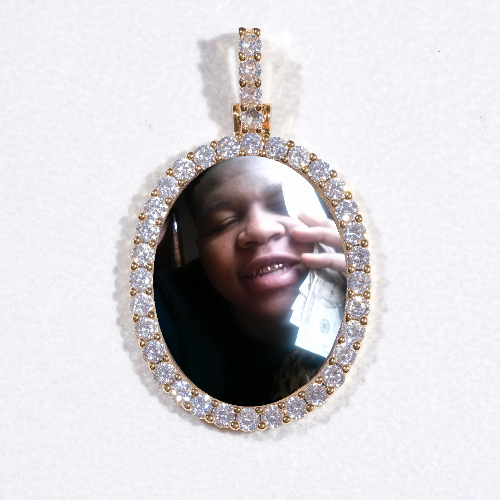 3D Oval Custom Picture Pendant