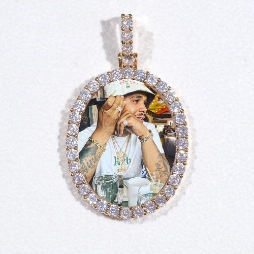 3D Oval Custom Picture Pendant