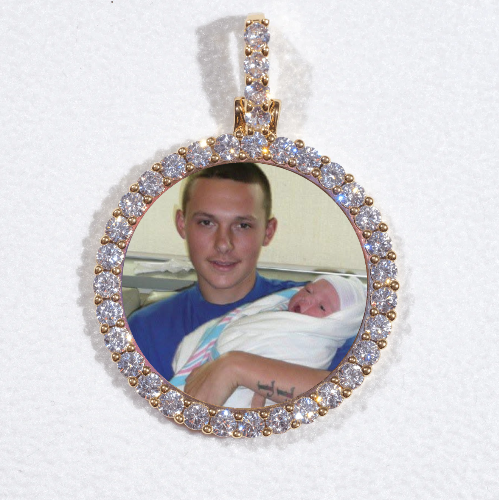 3D CIRCLE CUSTOM PICTURE PENDANT SMALL SIZE