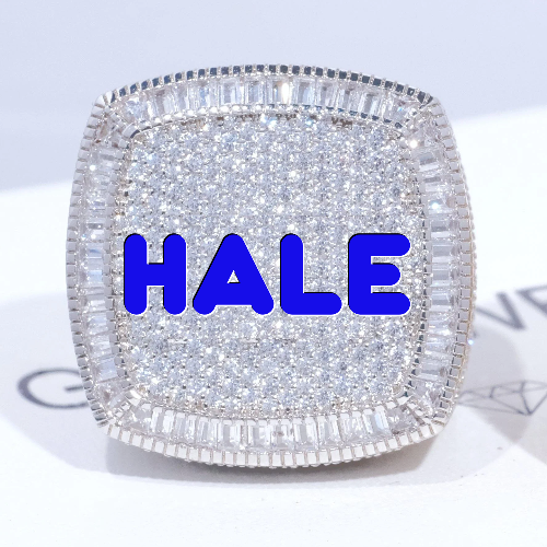 CUSTOM LETTER 3D ICED RING