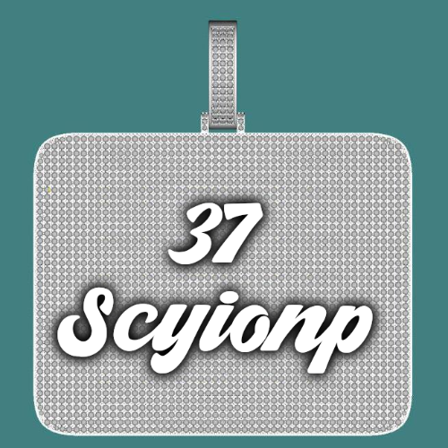 CUSTOM LETTER NECKLACE 3D BIG SQUARE