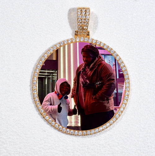 MEDIUM 3D CIRCLE CUSTOM PICTURE PENDANT