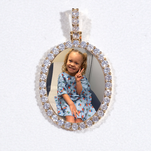 3D Oval Custom Picture Pendant