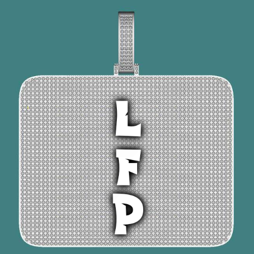 CUSTOM LETTER NECKLACE 3D BIG SQUARE
