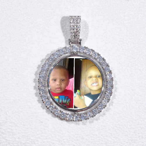 3D Spinning 2-Faced Custom Picture Pendant