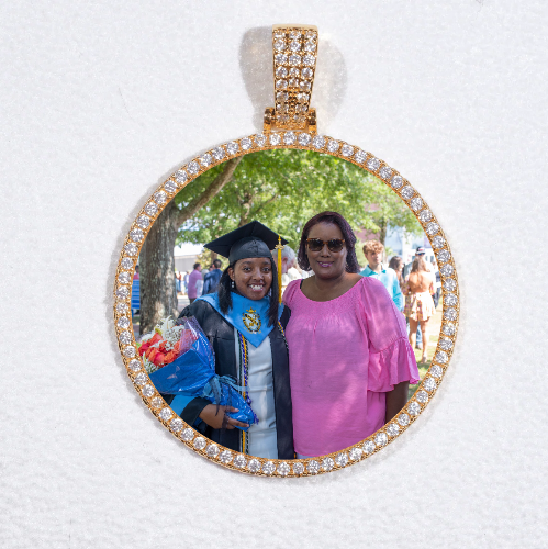 MEDIUM 3D CIRCLE CUSTOM PICTURE PENDANT