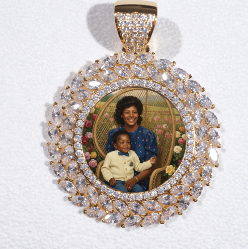 Large 3D Wheat Ear Custom Picture Pendant