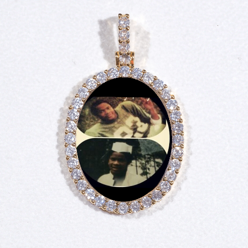 3D Oval Custom Picture Pendant