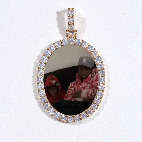 3D Oval Custom Picture Pendant