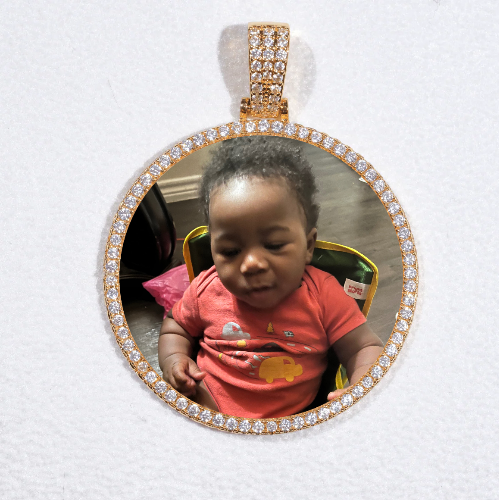 MEDIUM 3D CIRCLE CUSTOM PICTURE PENDANT