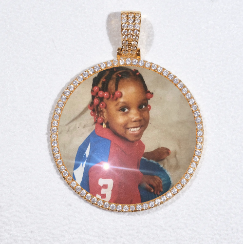 MEDIUM 3D CIRCLE CUSTOM PICTURE PENDANT