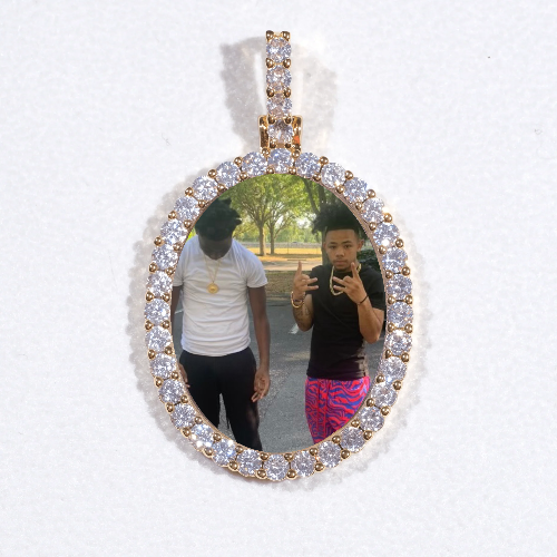 3D Oval Custom Picture Pendant