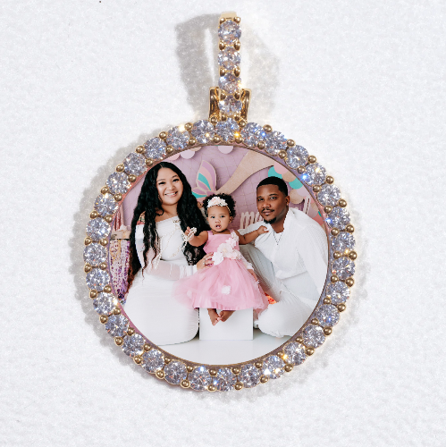 3D CIRCLE CUSTOM PICTURE PENDANT SMALL SIZE