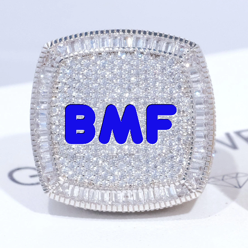 CUSTOM LETTER 3D ICED RING