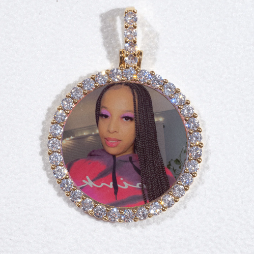 3D CIRCLE CUSTOM PICTURE PENDANT SMALL SIZE